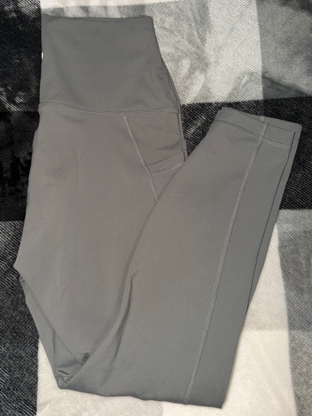 Women’s Large High-Waisted Green Active Leggings Full Length